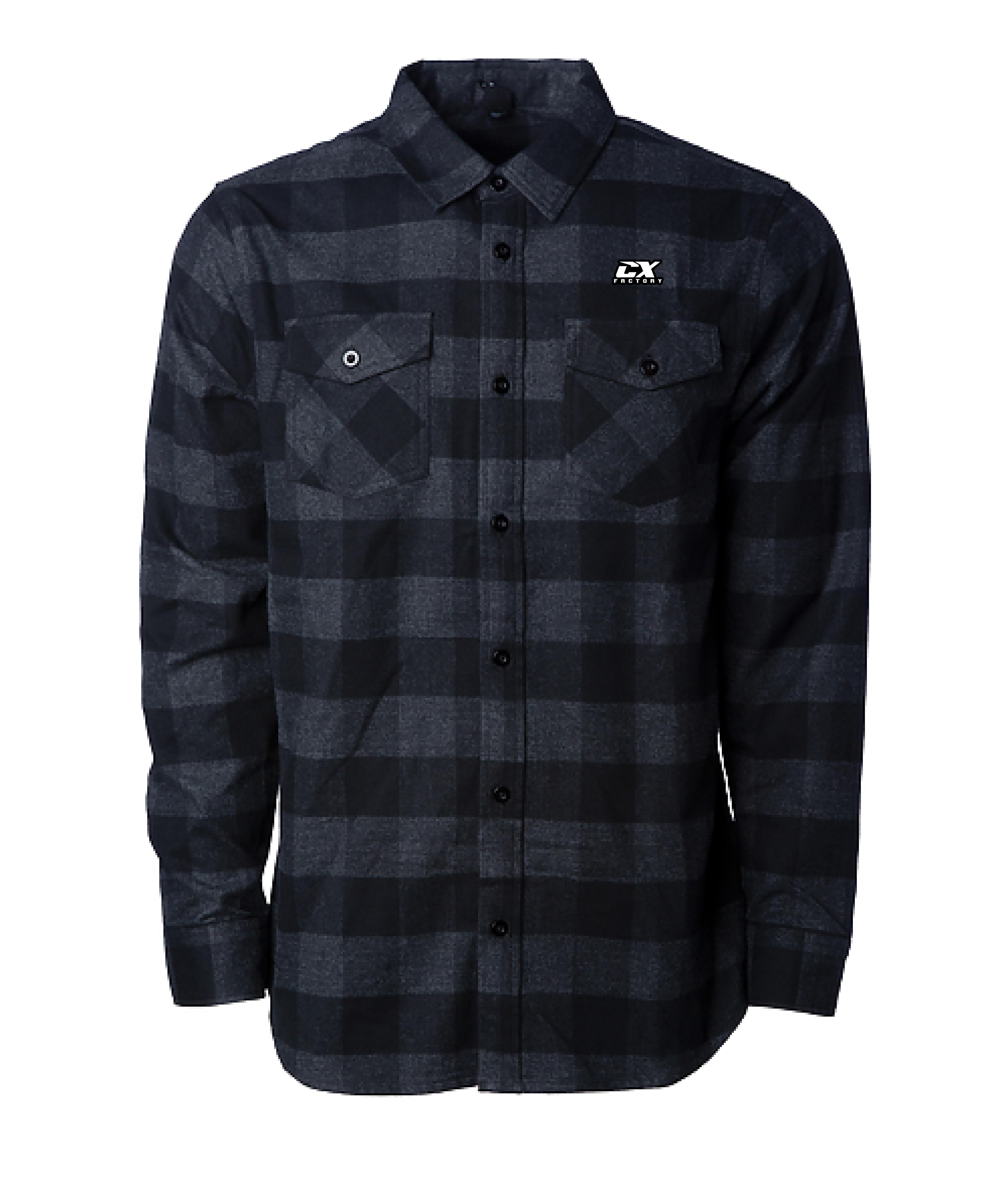 CX Factory Small Embroidered Logo Flannel - Black/Grey