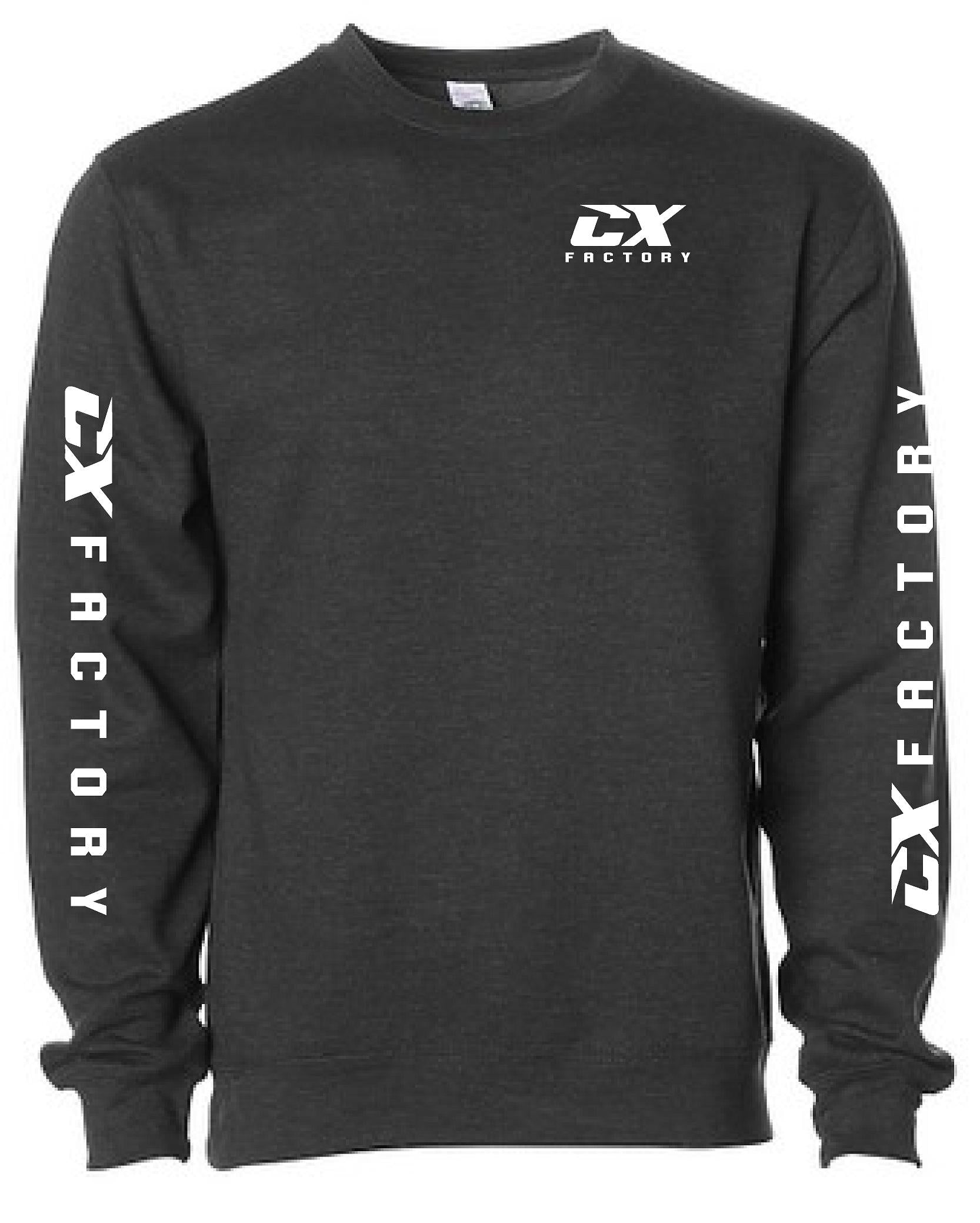 CX Factory Long Sleeve Sweatshirt Clean Sleeves Basic Logo - Black/White