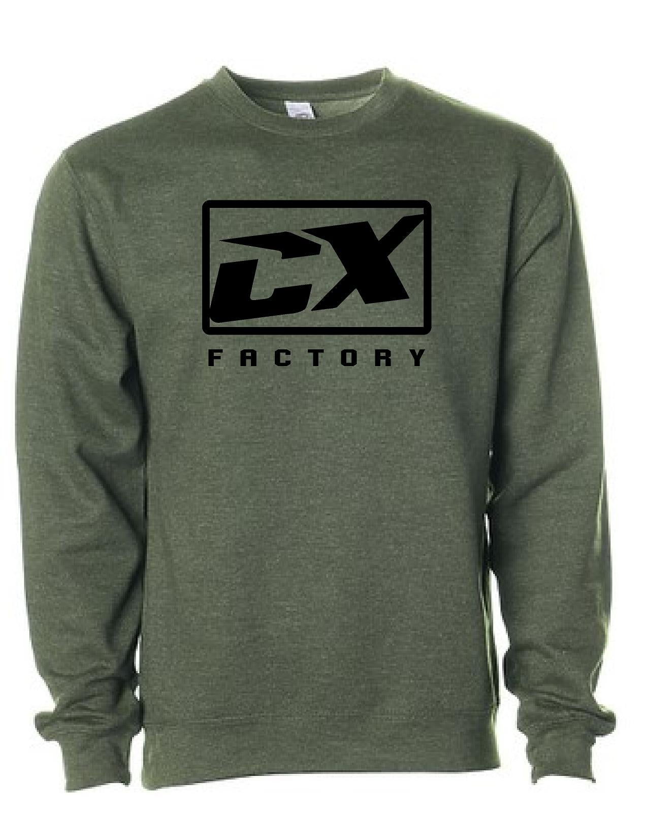 CX Factory Long Sleeve Sweatshirt Champion Logo - Olive Green