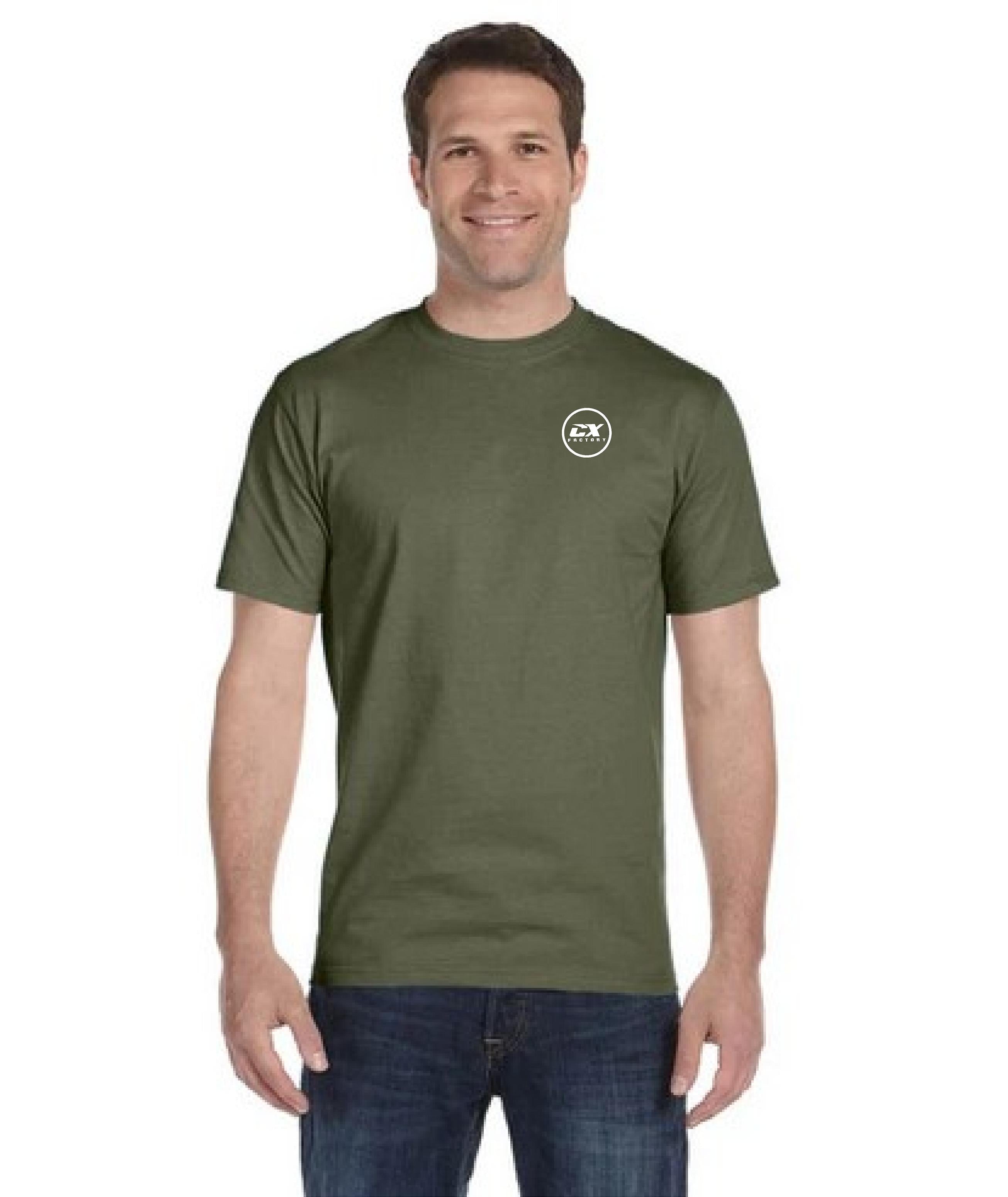 CX Factory Small Front Circle Logo - Army Green