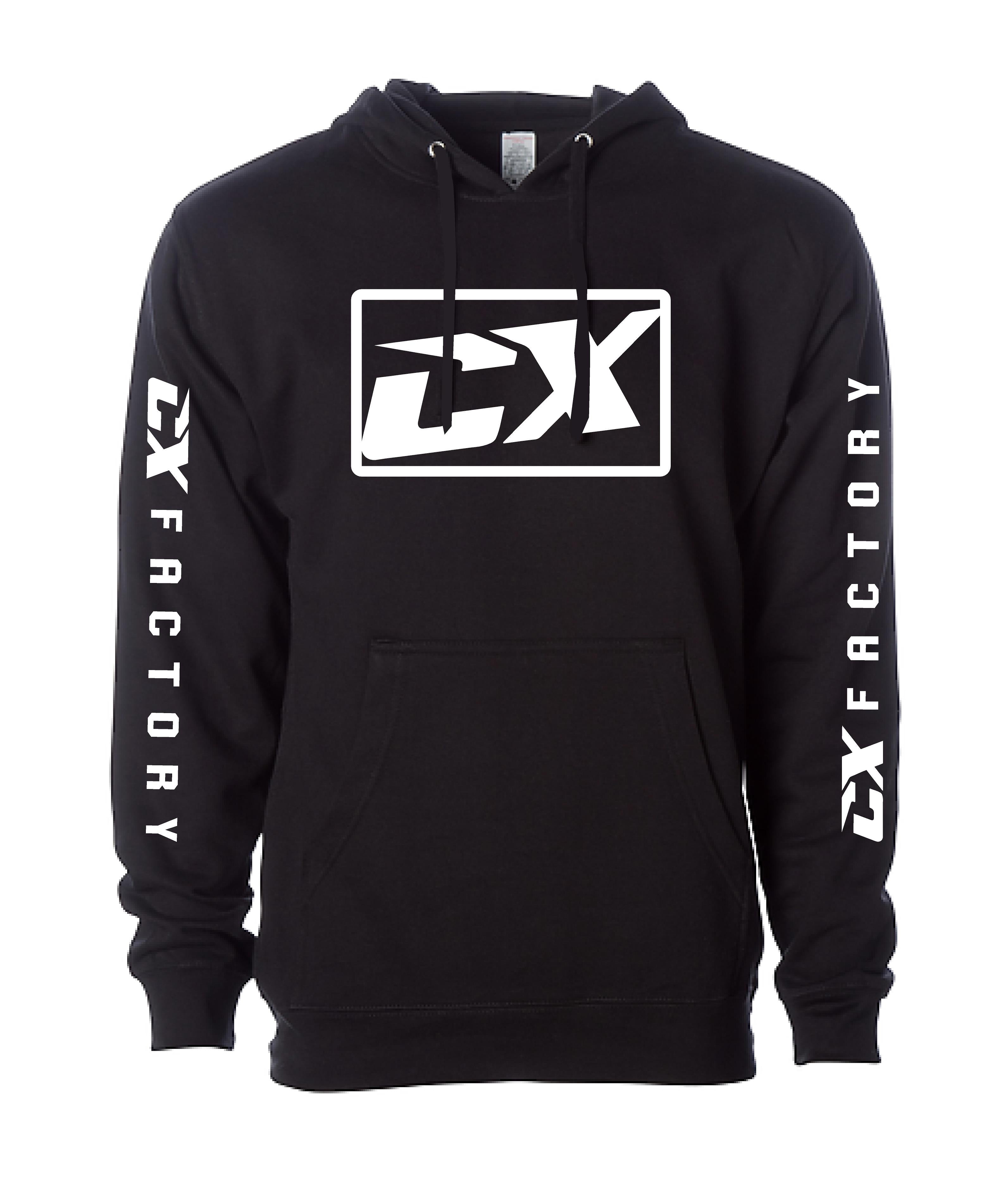 CX Factory Hoodie Clean Sleeves Basic Logo - Black/White