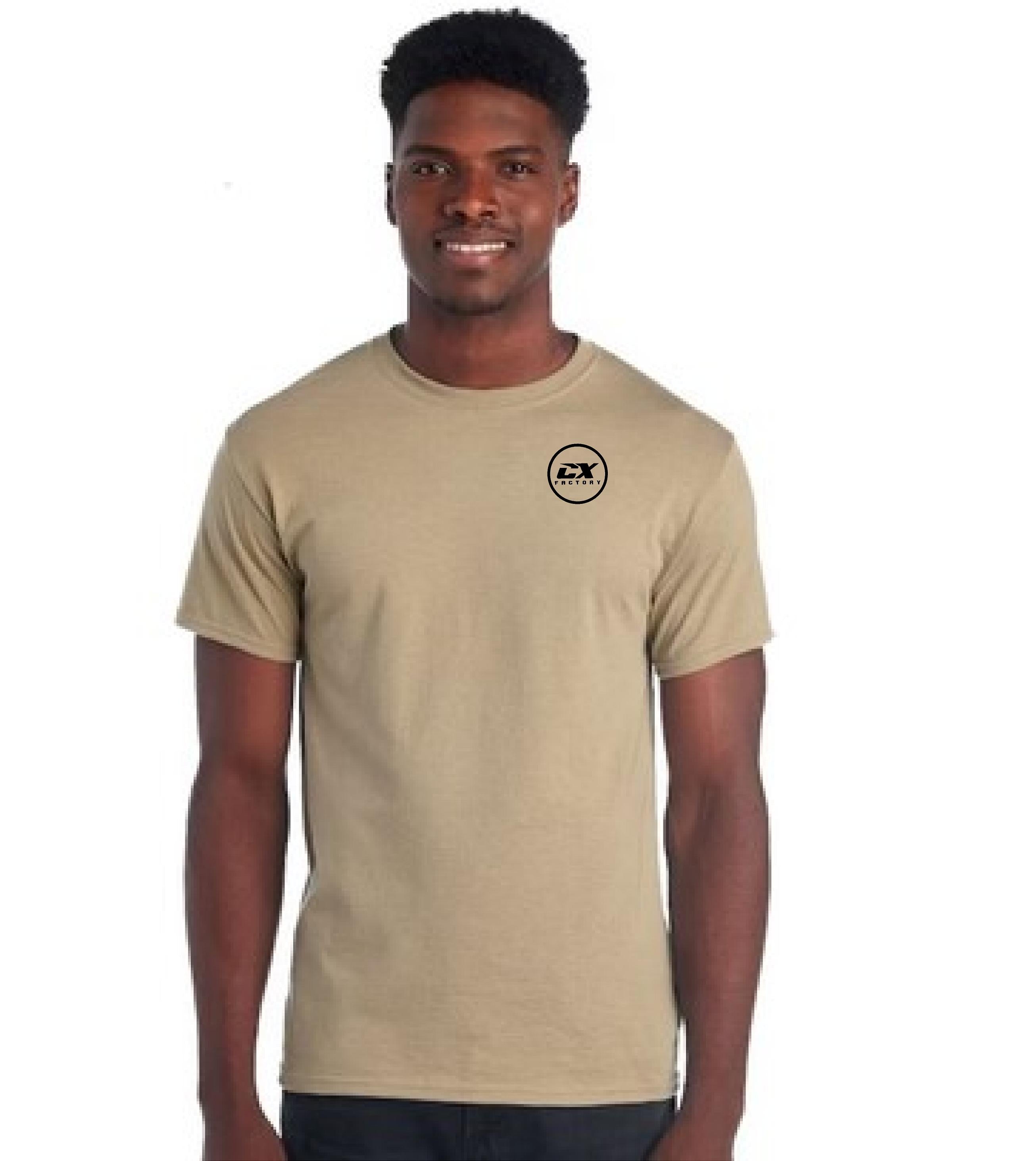 CX Factory Small Front Circle Logo - Tan