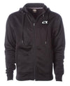 CX Factory Embroidered Poly-Tech Zip Hooded Sweatshirt  - Black