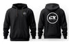 CX Factory Hoodie Circle Logo Front and Back  - Black/White