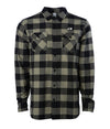 CX Factory Small Embroidered Logo Flannel  - Olive Green