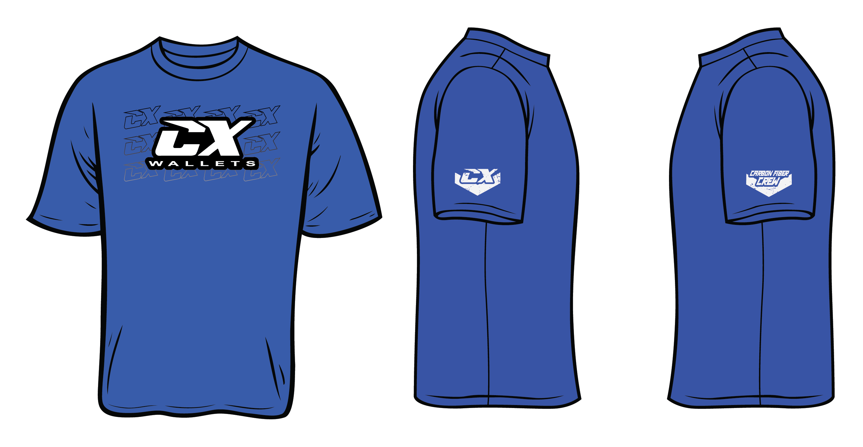 CX Wallets Blue Shirt